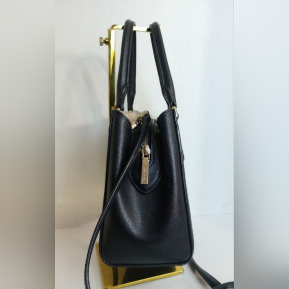 Kate Spade Tippy Black Leather Three Compartment Crossbody Satchel Purse - Picture 5 of 15